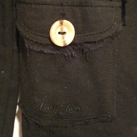 💕LUCY LOVE💕 Black Raw Edge Sweater Blazer - Picture 4 of 6